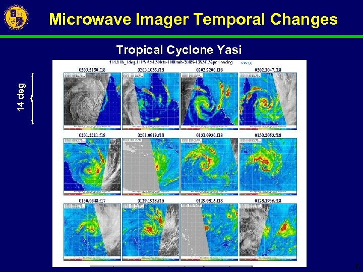 Microwave Imager Temporal Changes 14 deg Tropical Cyclone Yasi 6 
