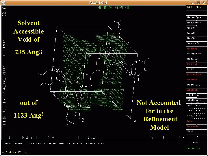 Solvent Accessible Void of 235 Ang 3 out of 1123 Ang 3 Not Accounted