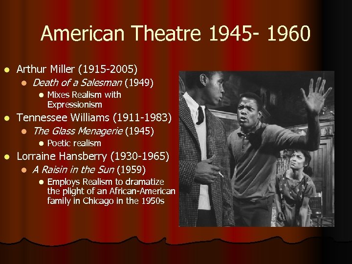 American Theatre 1945 - 1960 l Arthur Miller (1915 -2005) l Death of a