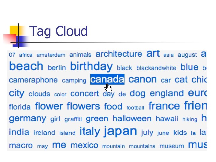 Tag Cloud 