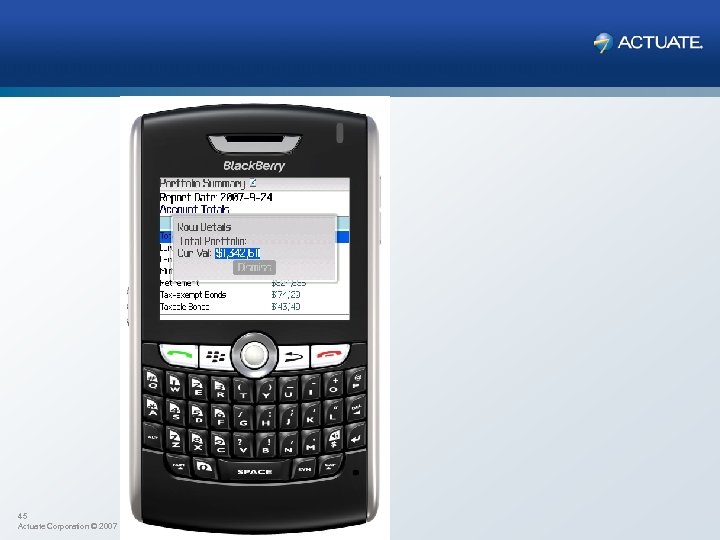 45 Actuate Corporation © 2007 