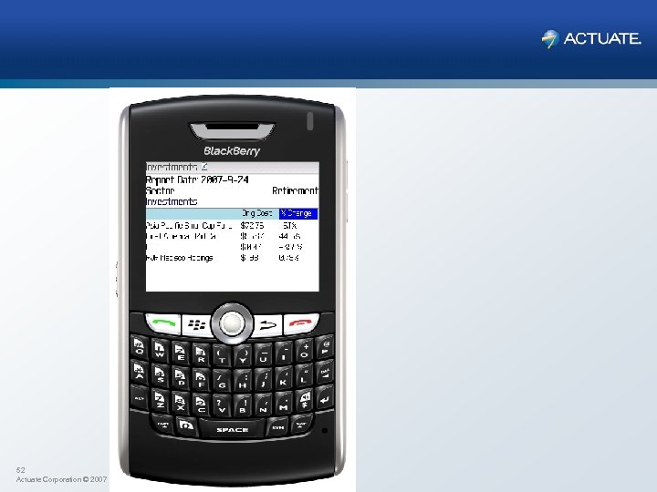 52 Actuate Corporation © 2007 