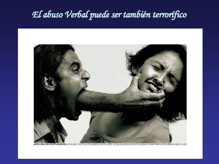 El abuso Verbal puede ser también terrorífico 