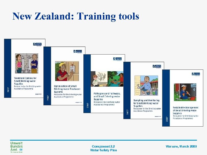 New Zealand: Training tools Component 2. 2 Water Safety Plan Warsaw, March 2009 