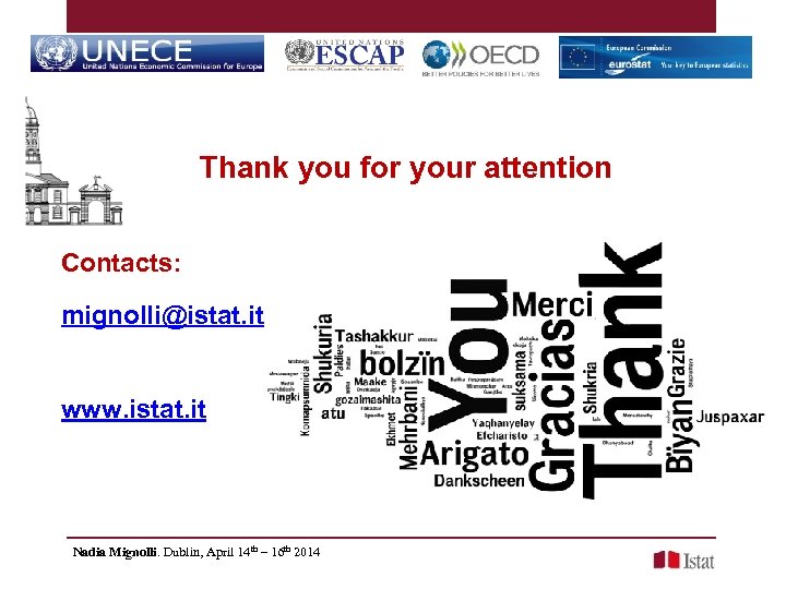 Thank you for your attention Contacts: mignolli@istat. it www. istat. it Nadia Mignolli. Dublin,