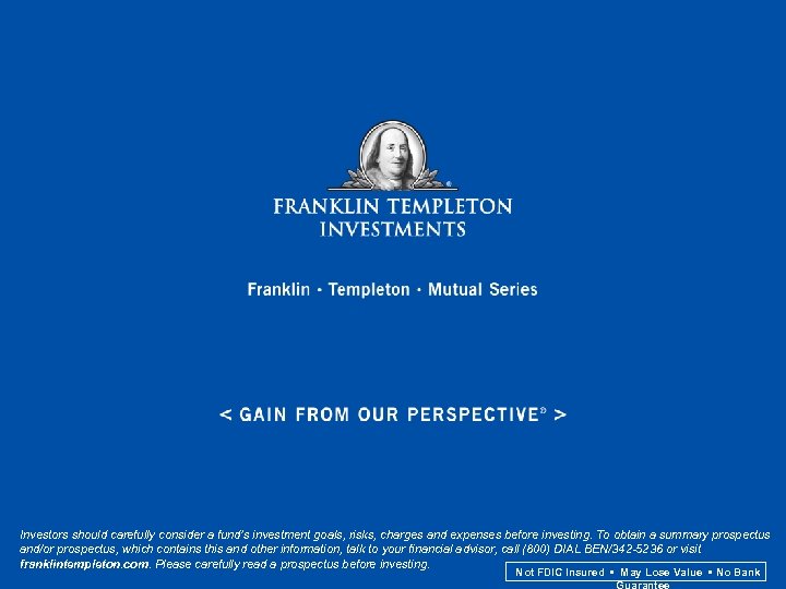 Investors should carefully consider a fund’s investment goals, risks, charges and expenses before investing.