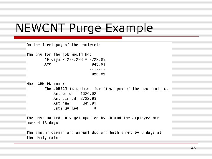 NEWCNT Purge Example 46 