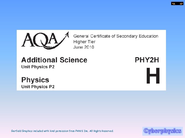 Garfield Graphics included with kind permission from PAWS Inc. All Rights Reserved. 