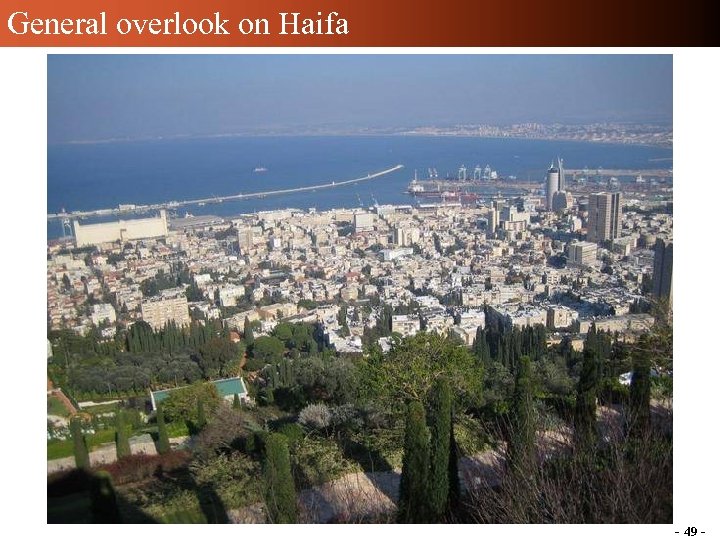 General overlook on Haifa - 49 - 