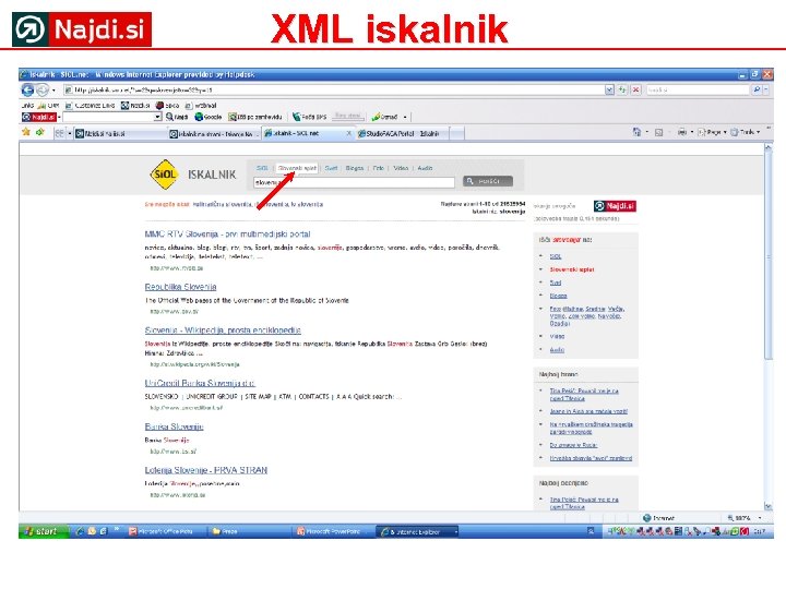 XML iskalnik 