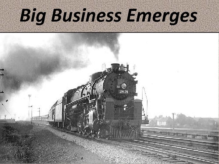 Big Business Emerges 