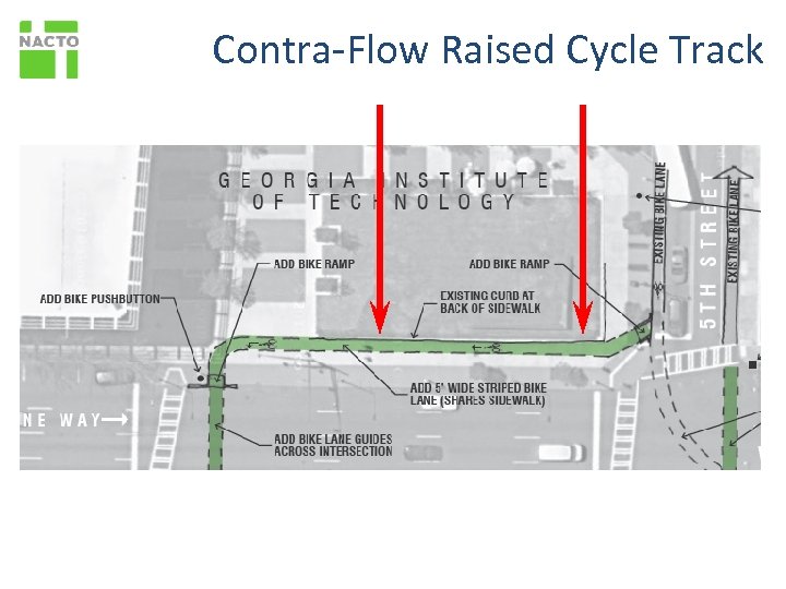 Contra-Flow Raised Cycle Track 