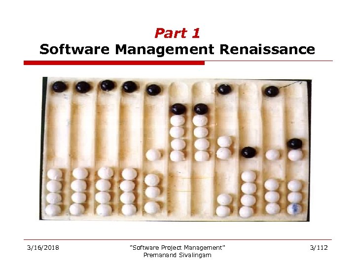 Part 1 Software Management Renaissance 3/16/2018 