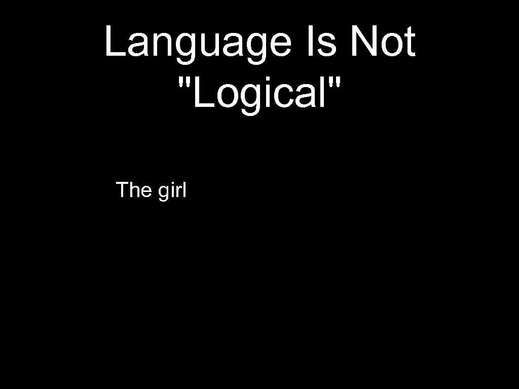 Language Is Not 