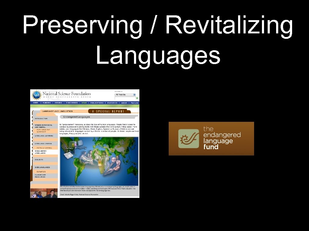 Preserving / Revitalizing Languages 