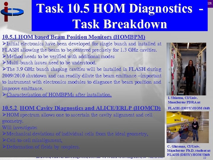 Task 10. 5 HOM Diagnostics Task Breakdown 10. 5. 1 HOM based Beam Position
