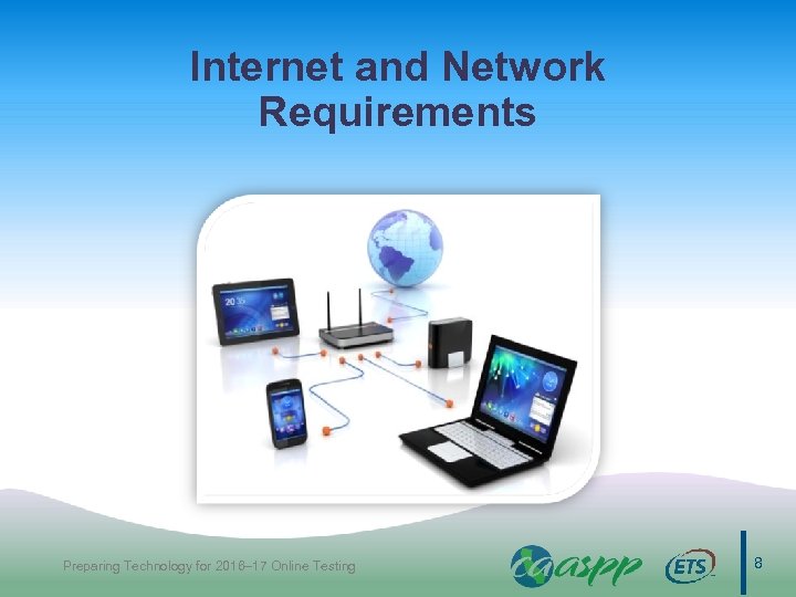 Internet and Network Requirements Preparing Technology for 2016– 17 Online Testing 8 