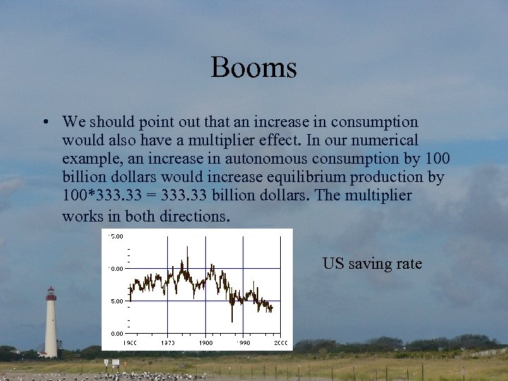 Booms • We should point out that an increase in consumption would also have