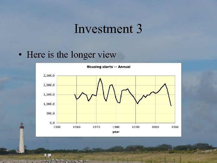 Investment 3 • Here is the longer view 