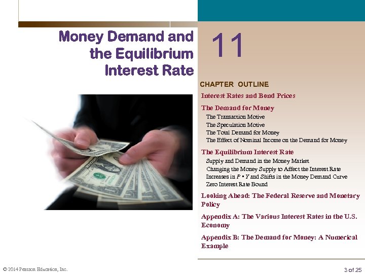 Money Demand the Equilibrium Interest Rate 11 CHAPTER OUTLINE Interest Rates and Bond Prices