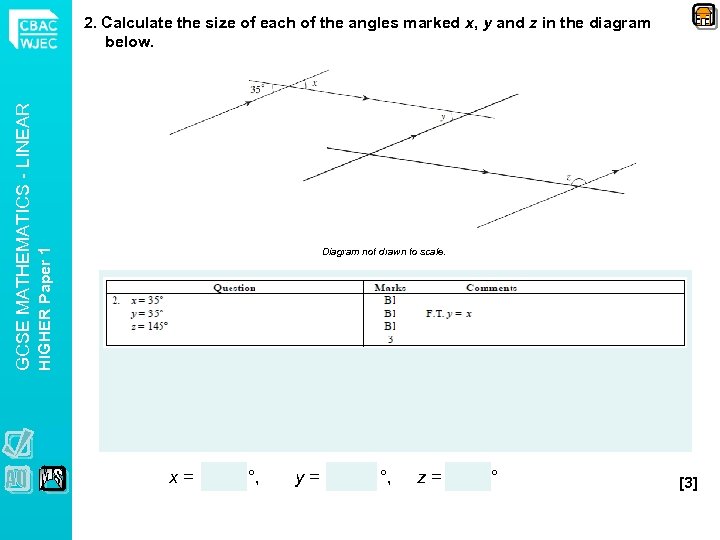 Diagram not drawn to scale. HIGHER Paper 1 GCSE MATHEMATICS - LINEAR 2. Calculate
