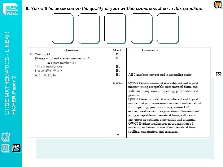 A number is written on each of five cards. The cards are arranged in