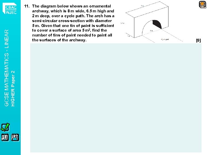 HIGHER Paper 2 GCSE MATHEMATICS - LINEAR 11. The diagram below shows an ornamental