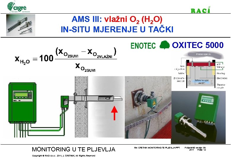 AMS III: vlažni O 2 (H 2 O) IN-SITU MJERENJE U TAČKI OXITEC 5000