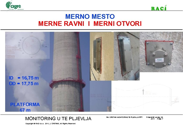 MERNO MESTO MERNE RAVNI I MERNI OTVORI ID = 16, 75 m OD =