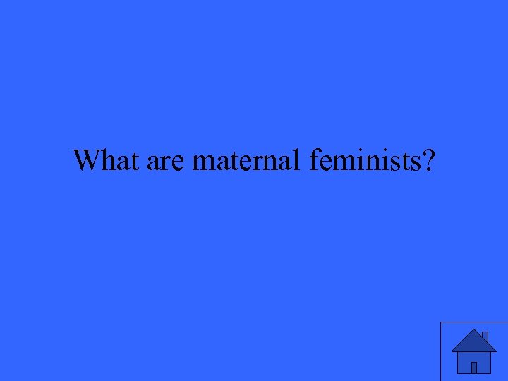 What are maternal feminists? 