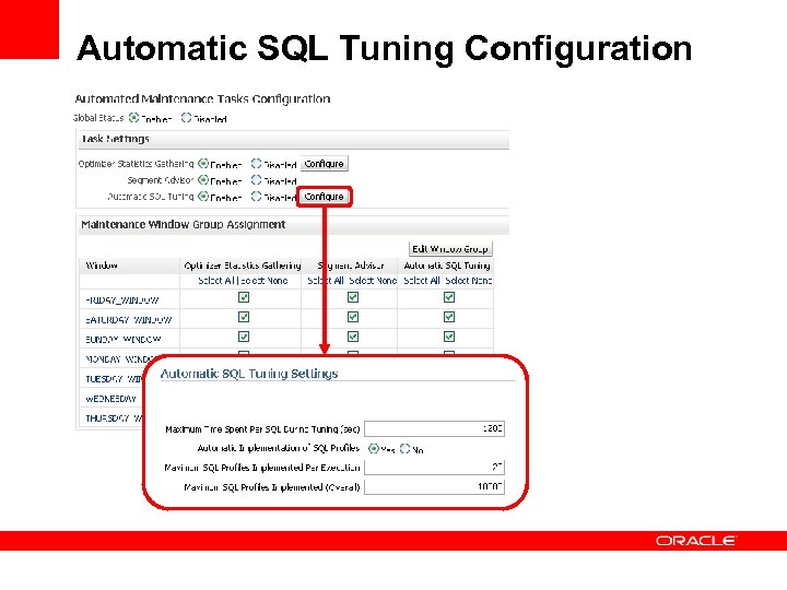 Automatic SQL Tuning Configuration 