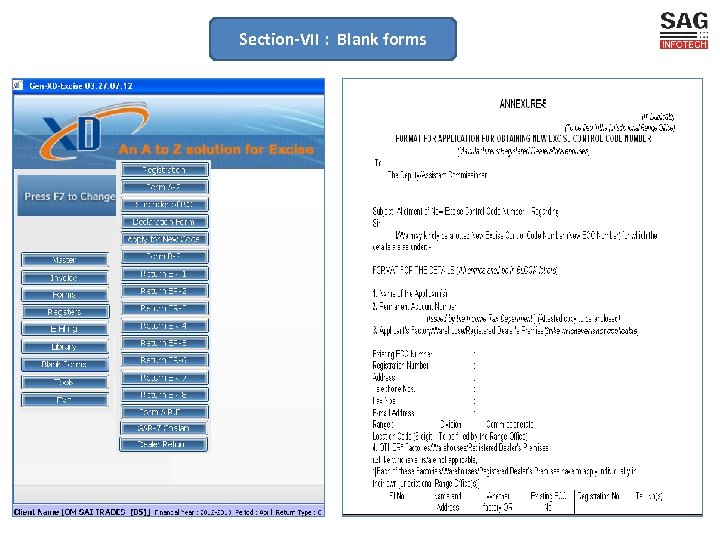 Section-VII : Blank forms 