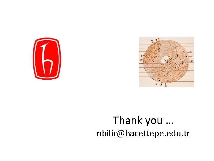 Thank you … nbilir@hacettepe. edu. tr 