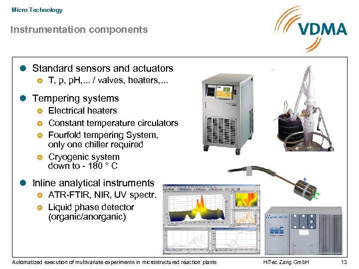 Micro Technology Instrumentation components Standard sensors and actuators T, p, p. H, . .