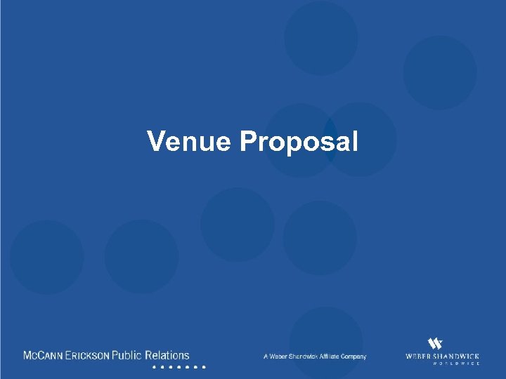 Venue Proposal 