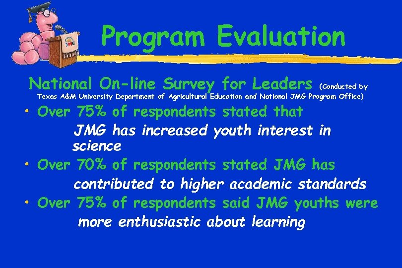 Program Evaluation National On-line Survey for Leaders (Conducted by Texas A&M University Department of