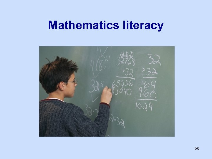 Mathematics literacy 56 