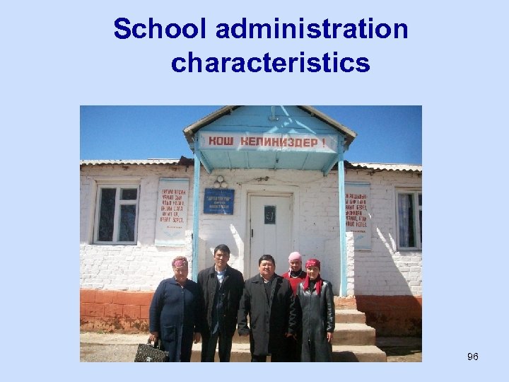 School administration characteristics 96 