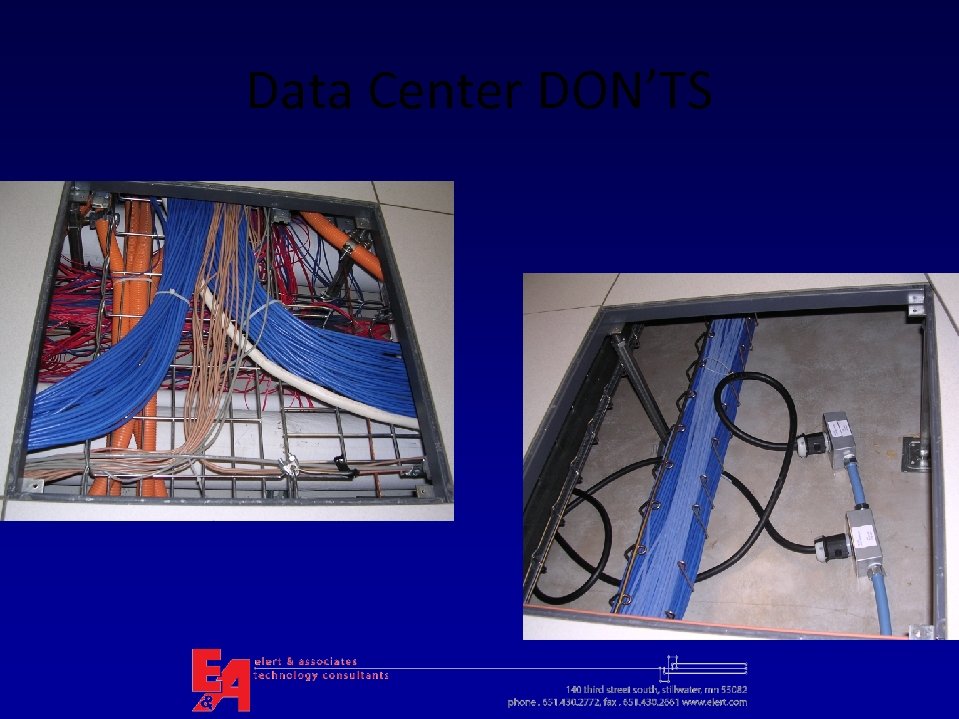 Data Center DON’TS 
