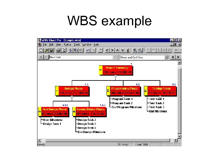 WBS example 