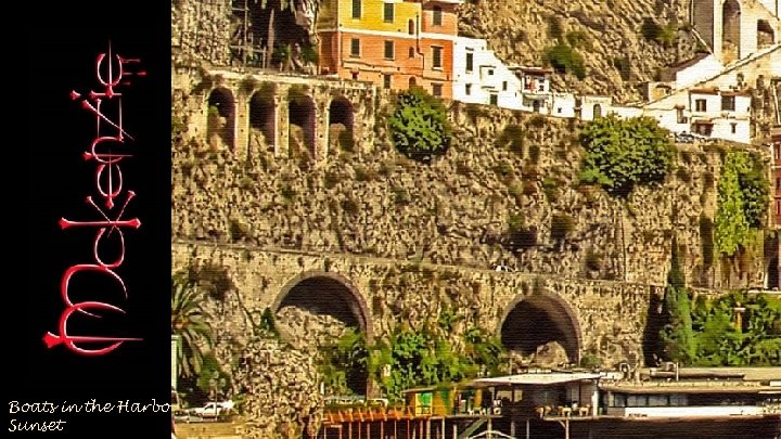 Boats in the Harbor at Sunset 