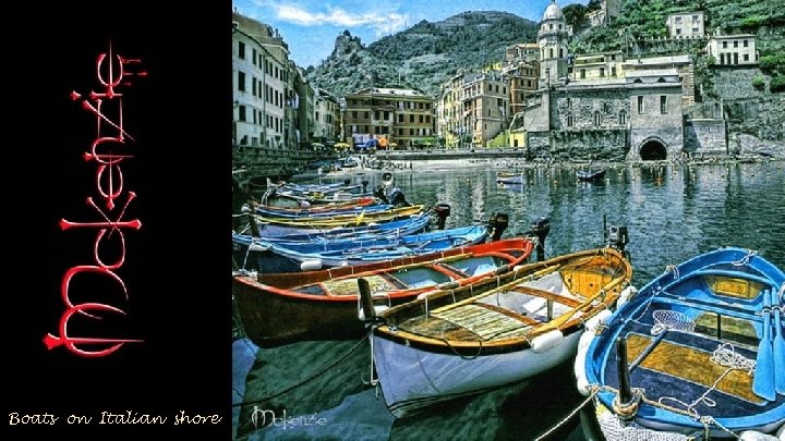 Boats on Italian shore 
