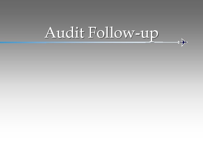 Audit Follow-up 