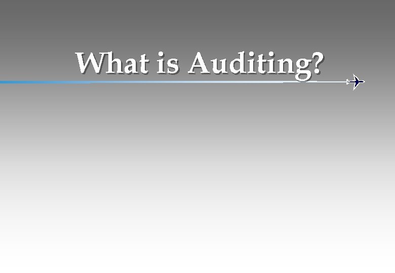 What is Auditing? 