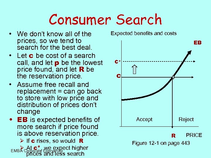 Consumer Search • We don’t know all of the prices, so we tend to