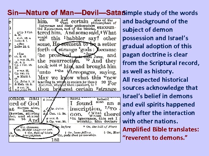 Sin—Nature of Man—Devil—Satan Simple study of the words and background of the subject of