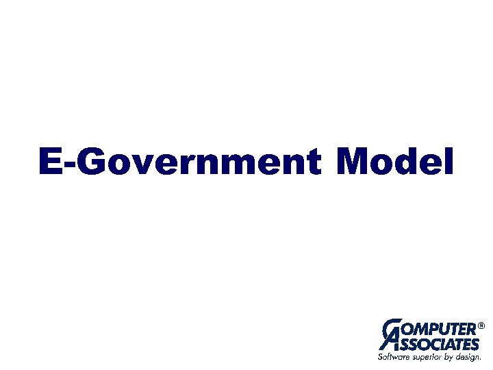 E-Government Model 