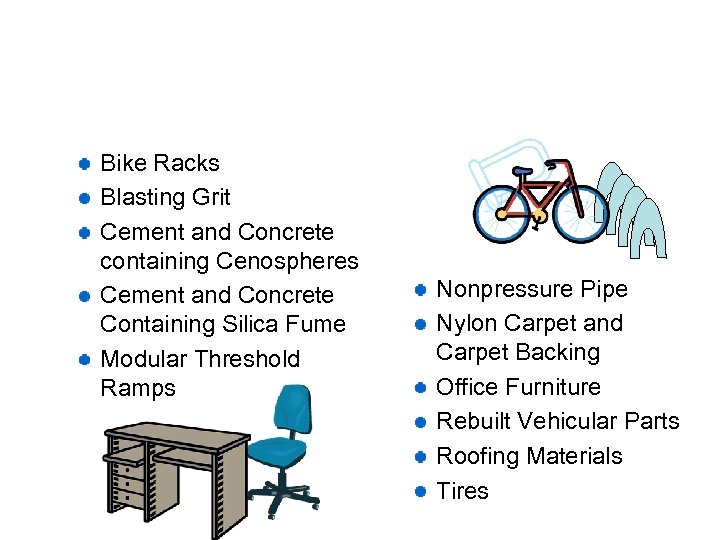 Bike Racks Blasting Grit Cement and Concrete containing Cenospheres Cement and Concrete Containing Silica