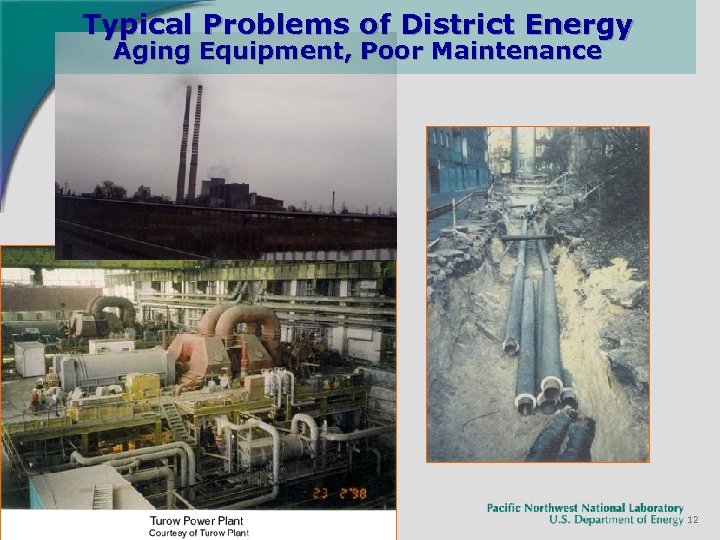 Typical Problems of District Energy Aging Equipment, Poor Maintenance 12 