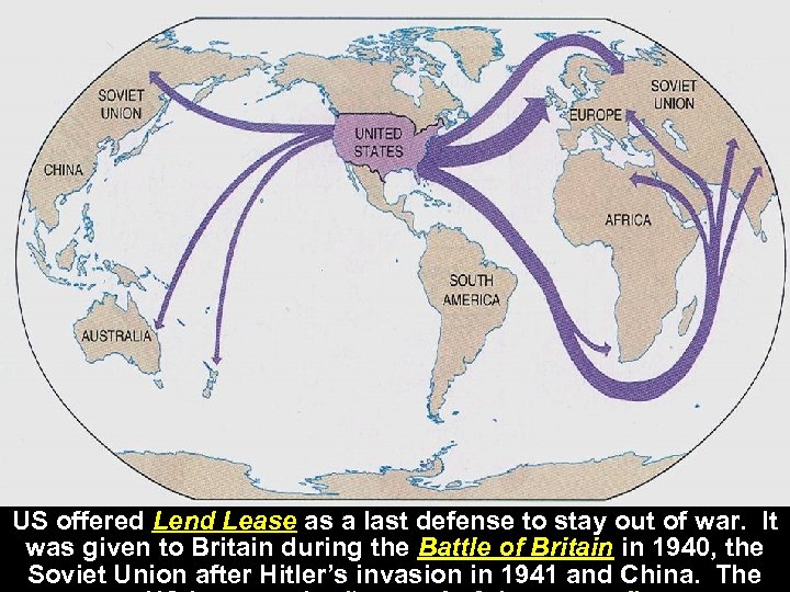 lend lease US offered Lend Lease as a last defense to stay out of